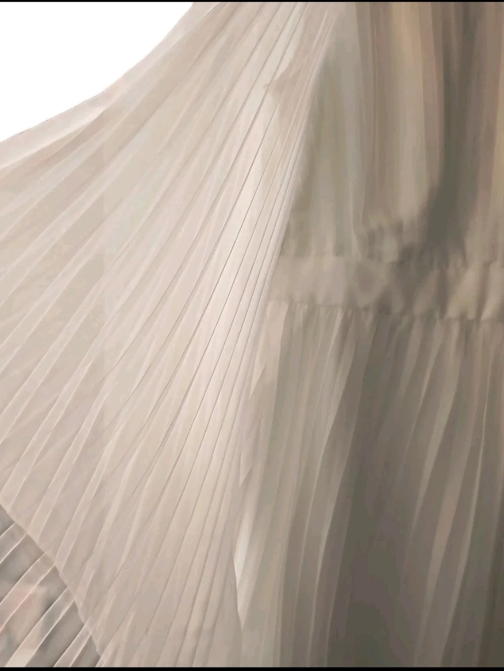 NWOT Bridal by ELOQUII White Pleated Mini Dress 16 Cape Sleeve Shower Party - Picture 4 of 9
